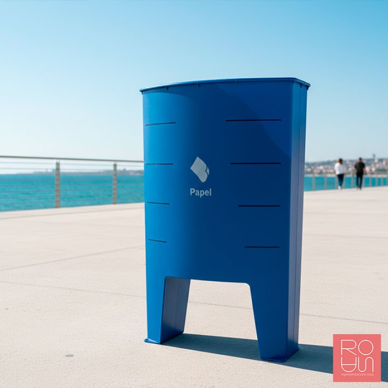 Paperera per reciclatge exterior model Praga de 60 Litres